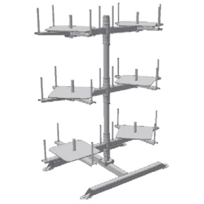 Hose Rack til 6 plastik spoler 