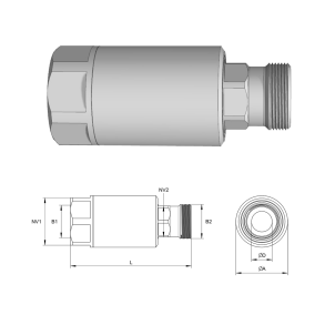 Swirvel connector K100 - 1/2