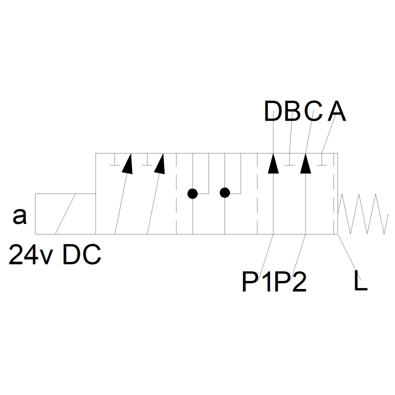 Omskifter ventil-6/2 24 Volt DC-G3/8"