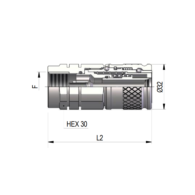 FLATFACE ISO-16028 3/8" FEMALE  1253909