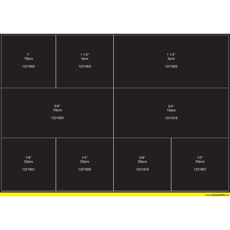 BONDED SEALS KIT INCH 1/8" - 1 1/2"  9152097