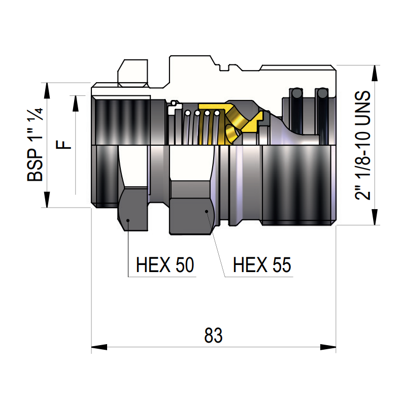 SKRUEKOBLING 3/4"VCR HUNPART  8080030212  1224527