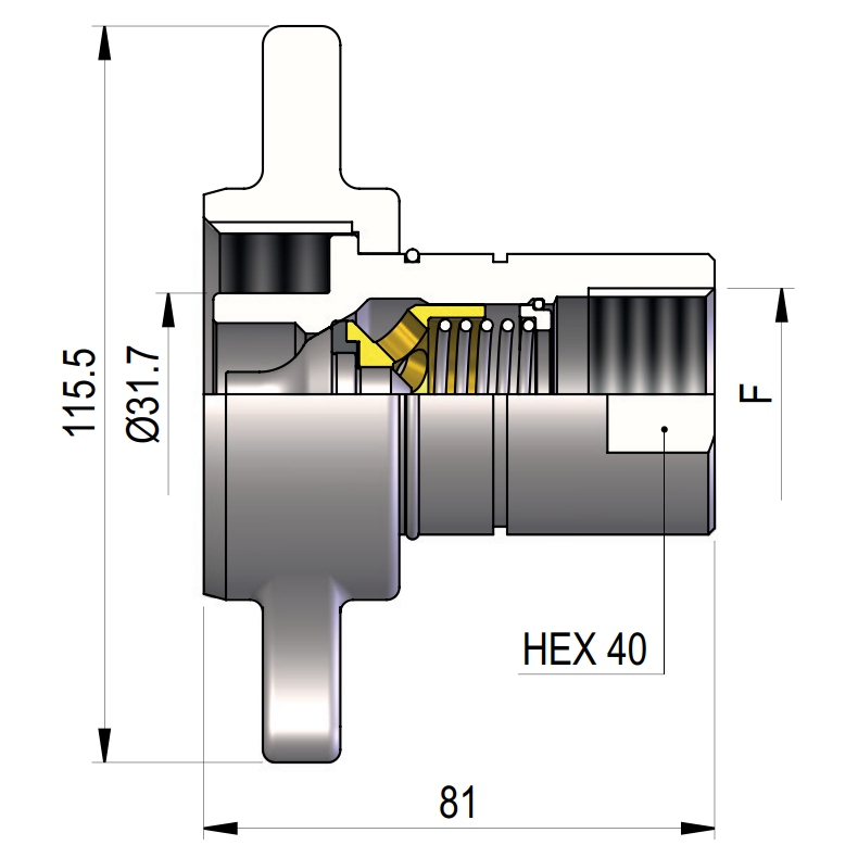 SKRUEKOBLING 3/4"VCR HANPART 8080030112  1224526