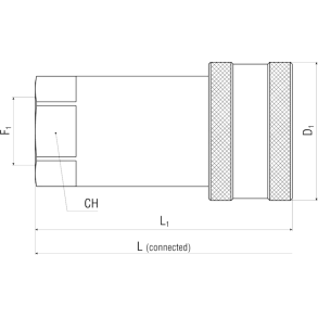 Lynkobling - ISO A ARGUS - Kobling - Indv. BSP gevind - Female - 3/8