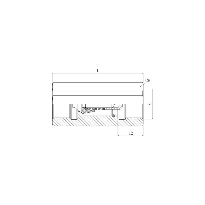 NON-RETURN   - RV - 1/4" - 400 bar (1 bar) 1232166