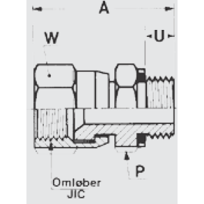 LIGE INDSKR. JIC 1.5/16-12- BSP 1
