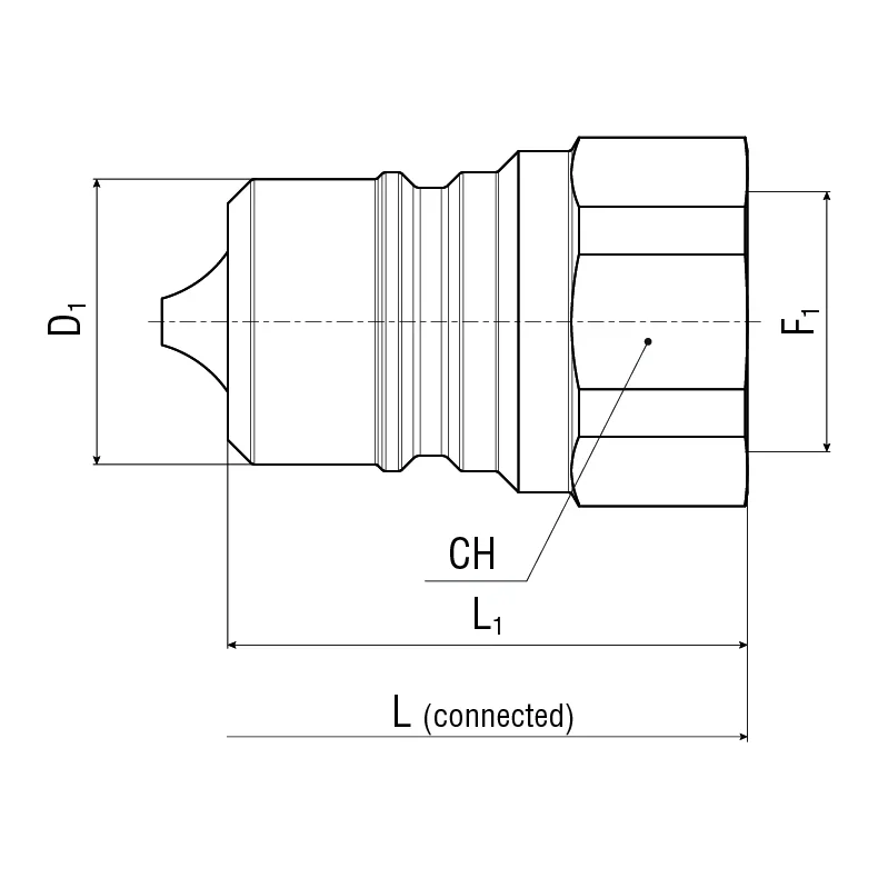 ISO A QUICK RELEASE COUPLING TRALE 3/8" BSP M