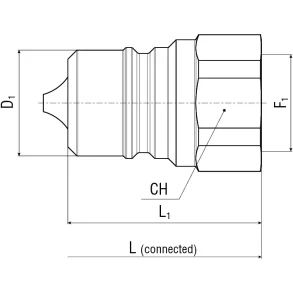 ISO A QUICK RELEASE COUPLING TRALE 1/2